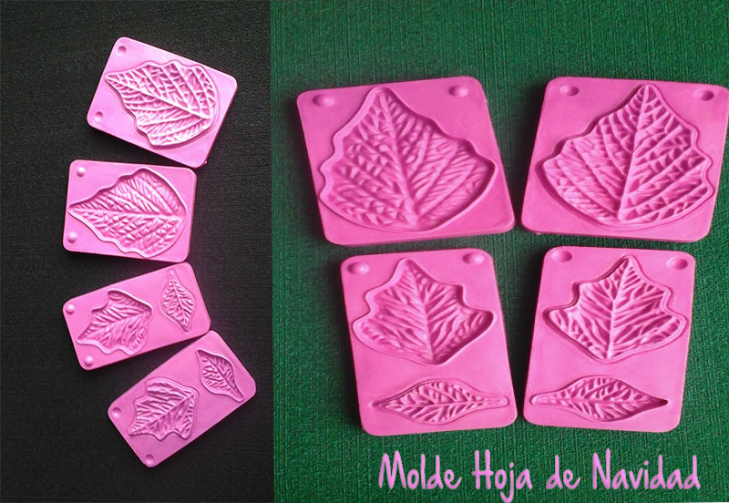 MOLDE PARA FOAMI HOJAS NAVIDAD FOAMI TERMOFORMAR GOMA EVA, MATERIALES PARA  MANUALIDADES EN MASA FLEXIBLE FOAMY GOMA EVA PASTILLAJE Y DECORACIÓN DE  TORTAS