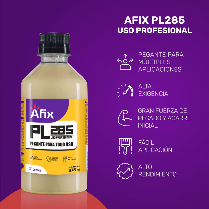 Pegante AFIX PL285 MULTIUSOS icopor eva 750  Adhesivo de contacto