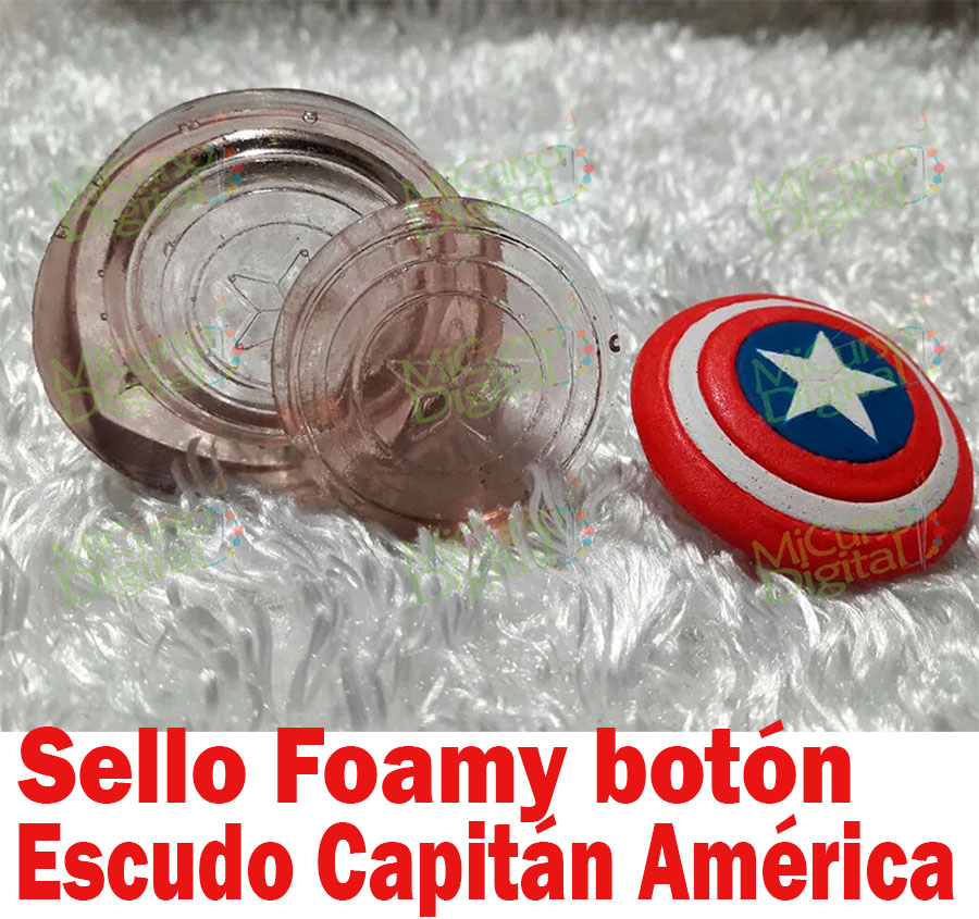 Molde para goma eva fomi foamy escudo capitan america