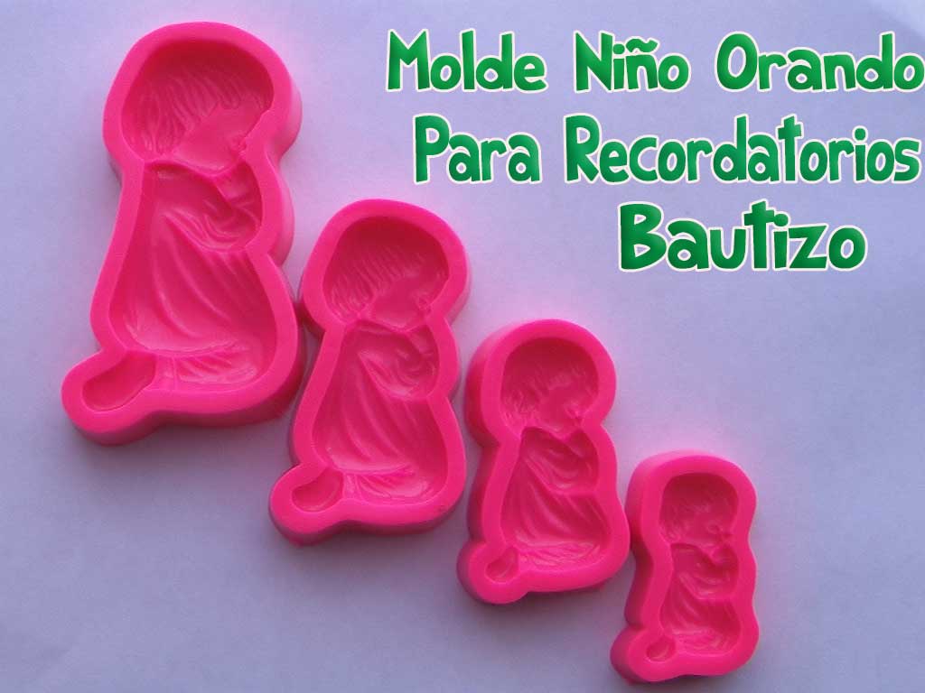 molde flexible para pasta bebe orando flexible para pasta fondant porcelana fria