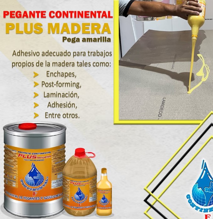 Pegante Plus Madera 120cc continental Adhesivo de contacto, Goma eva