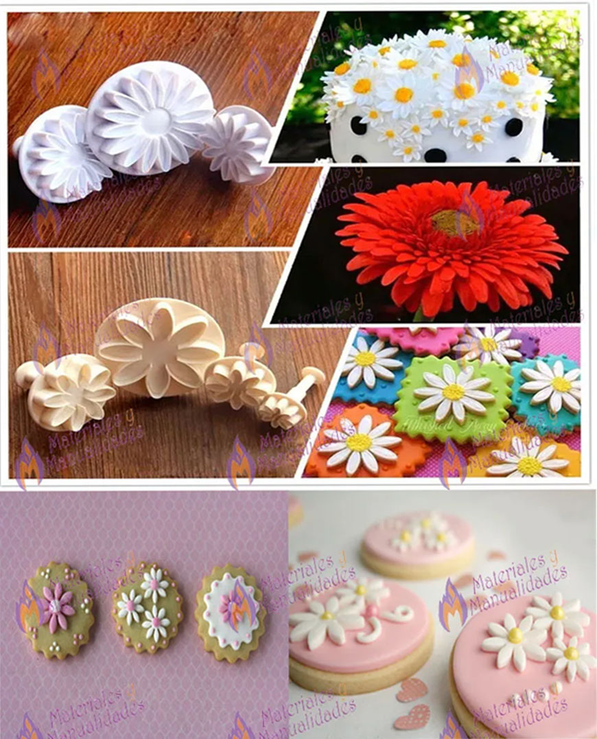 CORTADOR DE GIRASOL GRANDE PARA FONDANT Y DECORAR TORTAS Y PASTA FLEXIBLE,  MATERIALES PARA MANUALIDADES EN MASA FLEXIBLE FOAMY GOMA EVA PASTILLAJE Y  DECORACIÓN DE TORTAS