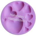 Molde en silicona corazones por 8 figuras para fondant alimetnos 3