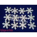 Set Apliques copo de nieve 5cm para decoración y navidad x12pz 3