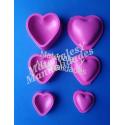 Molde para foami Corazón x3 termoformado goma eva y porcelanicró 2