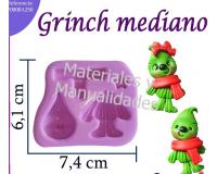 Molde en silicona el Grinch navidad con pastas moldeables