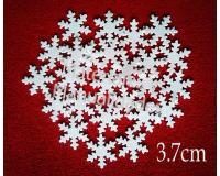 Set 16 Apliques estrella copo de nieve 2.5cm para decoración nav