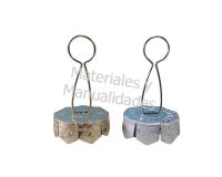 Set Estoperol pequeño dorado tapa para esferas acrilicas x6pz