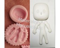 Molde silicona completo figura y cara Funko anime de 7cm muñecos