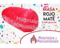 Masa de porcelanicrón 500gr Rojo Mate para artesanías