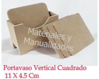 Portavasos vertical Cuadrado posavasos mdf de 11 cm x 4.5 cm par