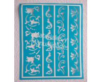 Stencil en papel adhesivos arabescos para manualidades 15cm x 21