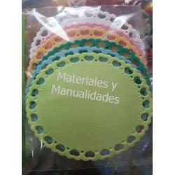 Set círculos 10cm scalop corazón para decorar Manualidades fomi 1