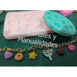 Molde para aretes y zarcillos apliques con pasta flexible o porc 2