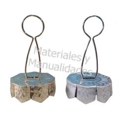 Set Estoperol pequeño dorado tapa para esferas acrilicas x6pz 1