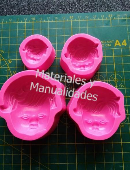 Set por 4 piezas Molde en silicona cara de ángel rostros Huamanizados