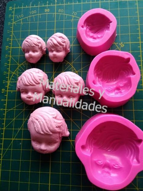 Set por 4 piezas Molde en silicona cara de ángel rostros Huamanizados