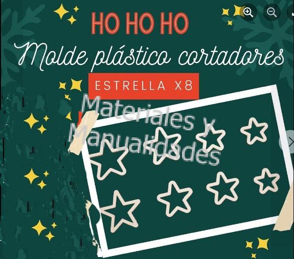 cortador de estrellas navidad para pasta fria apliques