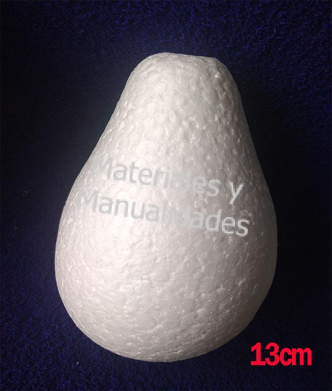 Huevo Pera de Icopor #6 de alto 13 cm x 8.5 cm para adornos