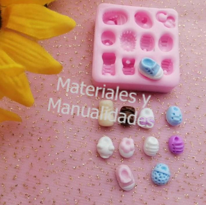 Molde en silicona zapaticos para muñecas princesas y apliques en porcelanicrón foami fondant