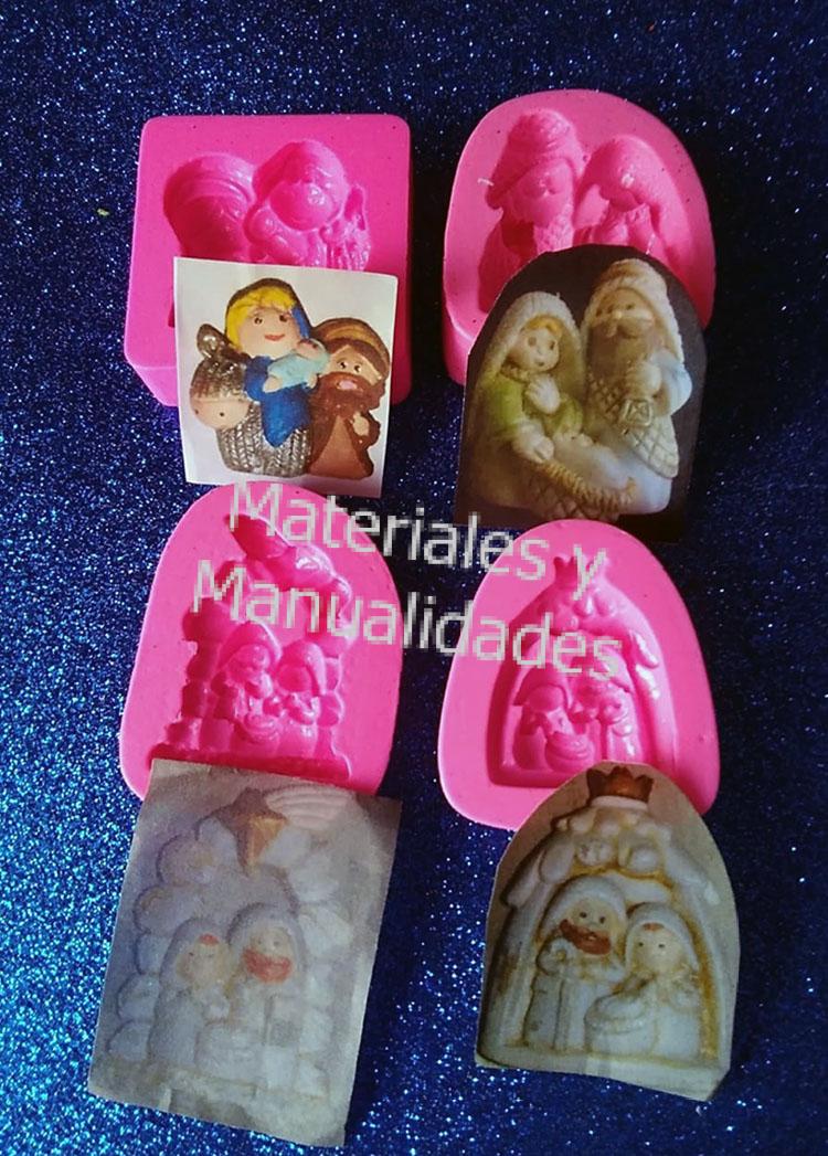 molde silicona pesebre para yeso ceramica porcelana fria apliques nacimiento belen