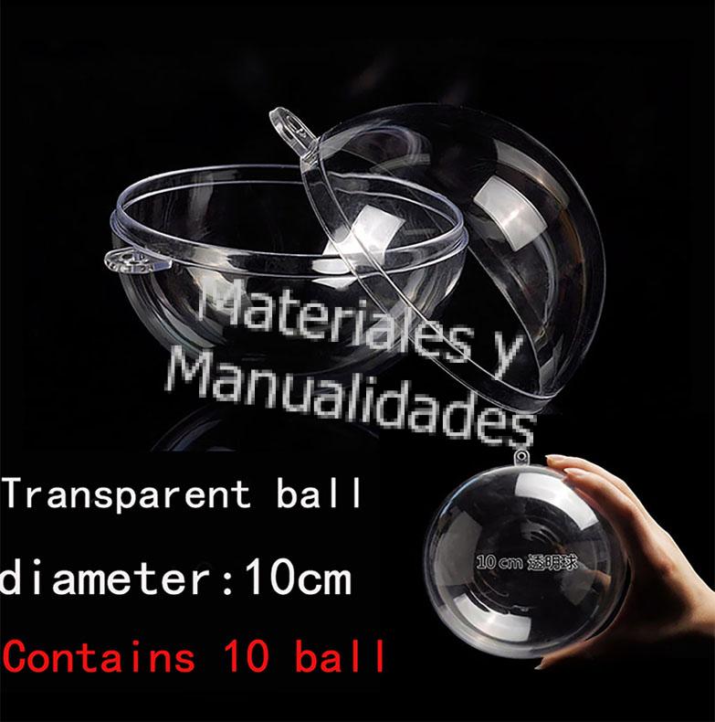 Bolas Colgantes Rellenables Transparentes, Bola Hueca Redonda, Esferas Transparentes, Decoración de Tiendas Navideñas - Decoración Navideña