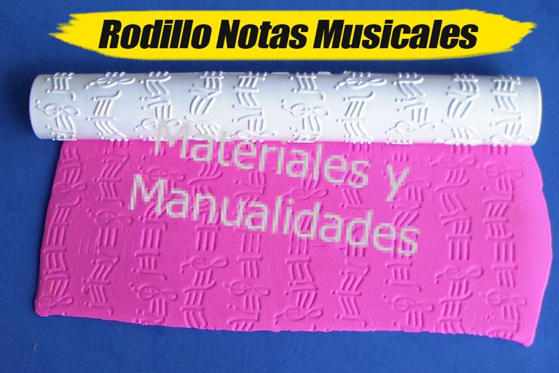 Rodillo plástico Notas Musicales Para texturizar pastel torta Fondant