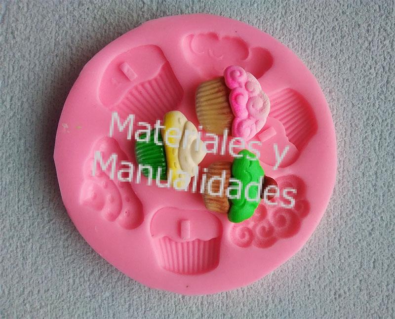 Muffins minitorta  molde silicona para decorar pasta de azúcar y fondant porcelanicrón 