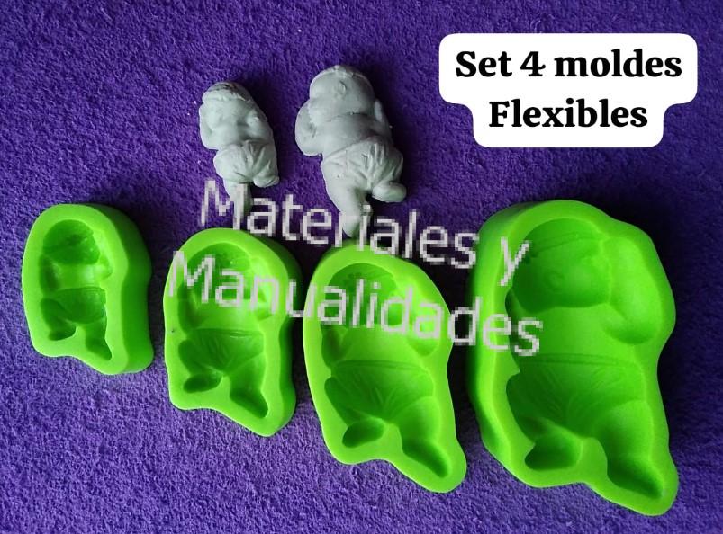 Set Molde flexible niña con balaca Inyector para modelado de recordatorios de babyshower 