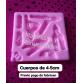 Molde en Silicona figuras cuerpo de muñecos de 4cm y 4.5cm para 2