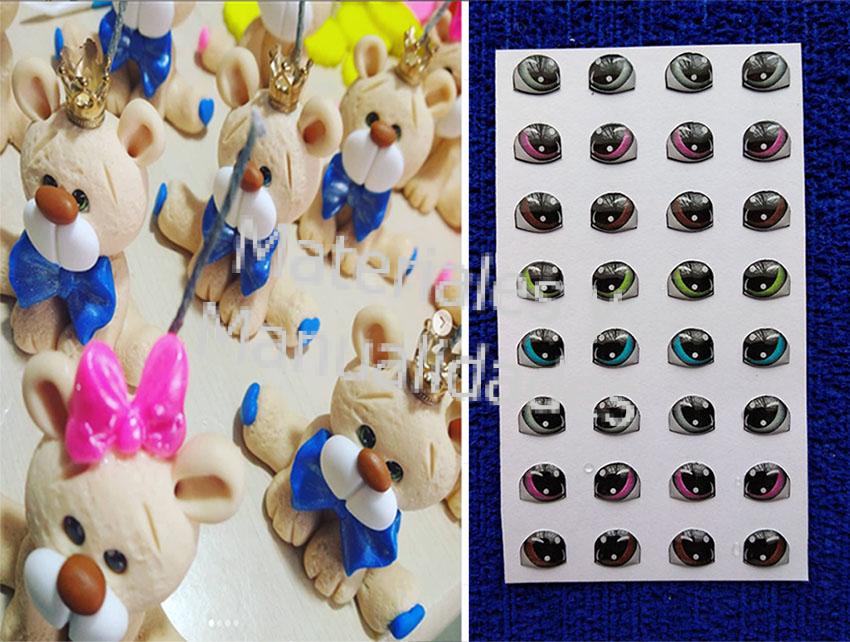 Ojos autodhesivos resinados Sticker para muñecas 