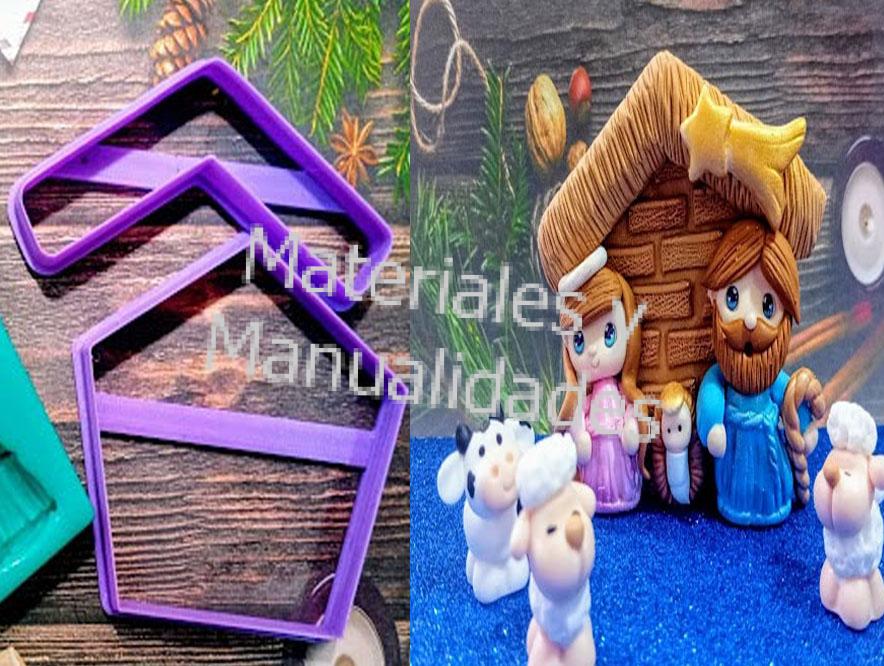 Casa pesebre moldes navidad para manualdades