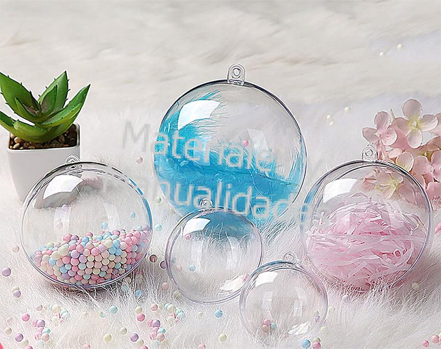 Esferas rellenable Adornos navideños transparentes para manualidades,