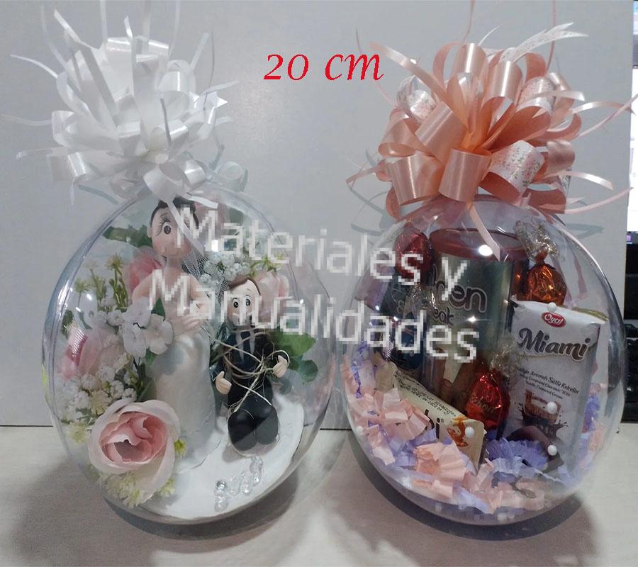 Esferas Acrilicas para rellenar regalo navidad Transparentes o burbujas de 20 cm Grandes