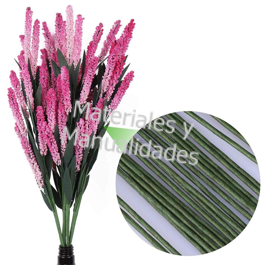 BESPORTBLE Tallos de flores artificiales de alambre para hacer flores,  manualidades, 100 unidades