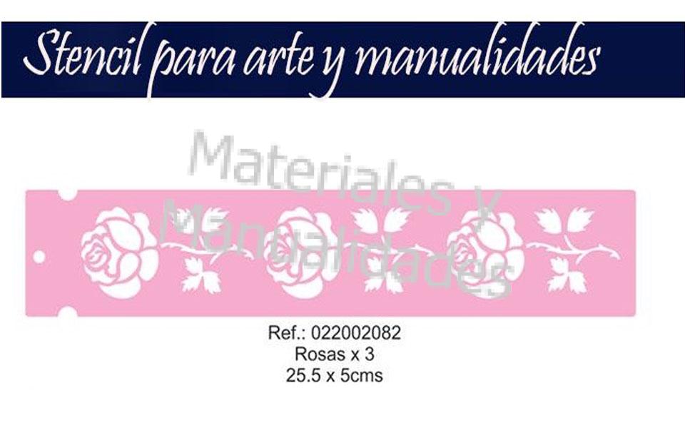 Stencil Arabescos Rosas  No.2 plantilla para Artes y Manualidades Didácticas con Arte Country 